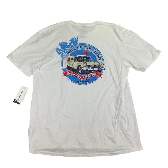 Cubavera Other - Cubavera Mens Graphic Crewneck Short Sleeve Cotton T-Shirt White L